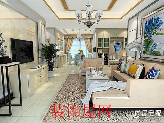 欧式客厅吊顶装修效果图 欧式客厅吊顶装修效果图